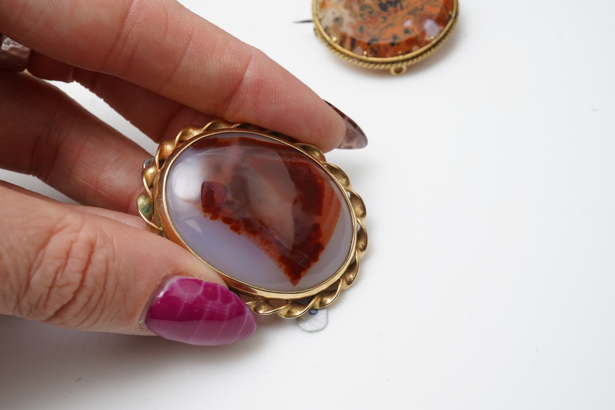 A collection of five brooches, 19th century